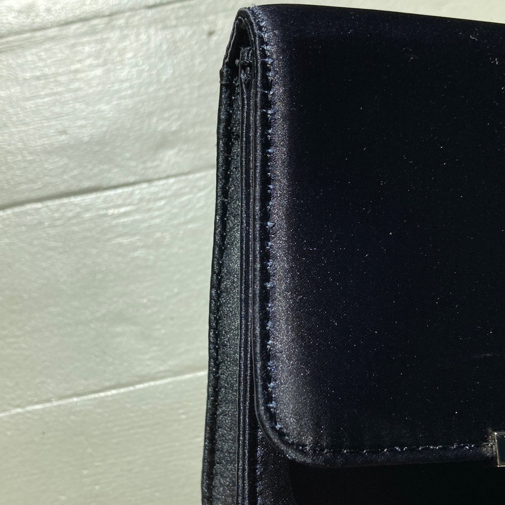 Ted Baker Satin Floral Black Clutch Purse - Picture 9 of 9